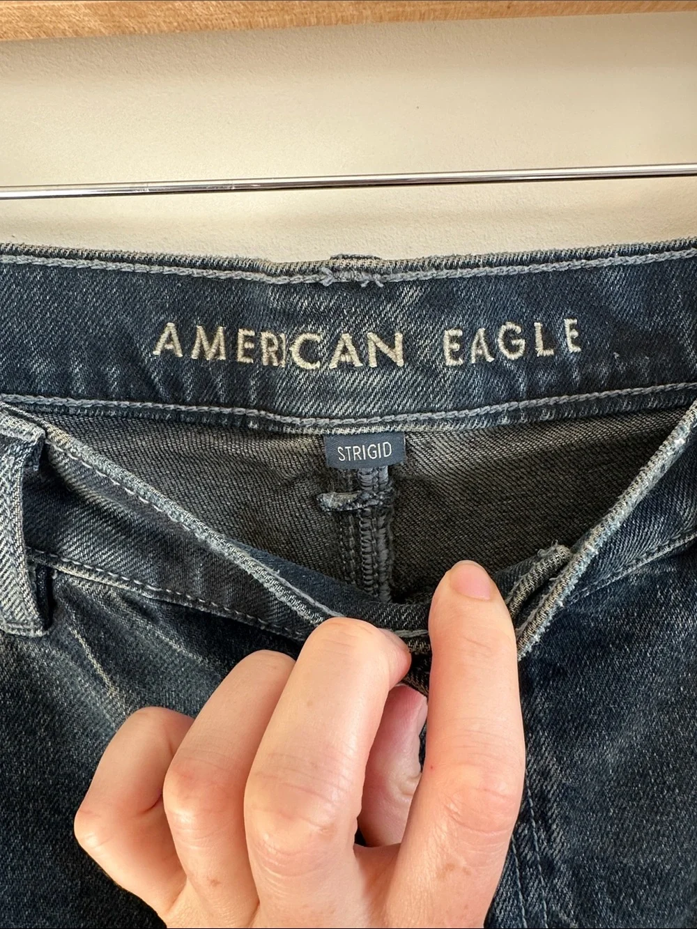 American Eagle Outfitters Indigo Dask Wash Denim Strigid High-Rise Shorts